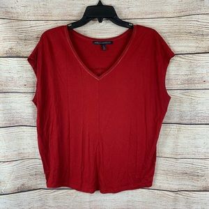 ✨ WHBM Simple Red Blouse Size Medium